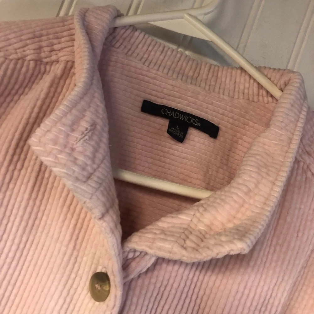 Chadwicks Pink Relaxed Button Down Shirt with Mandarin Collar - Picture 4 of 5